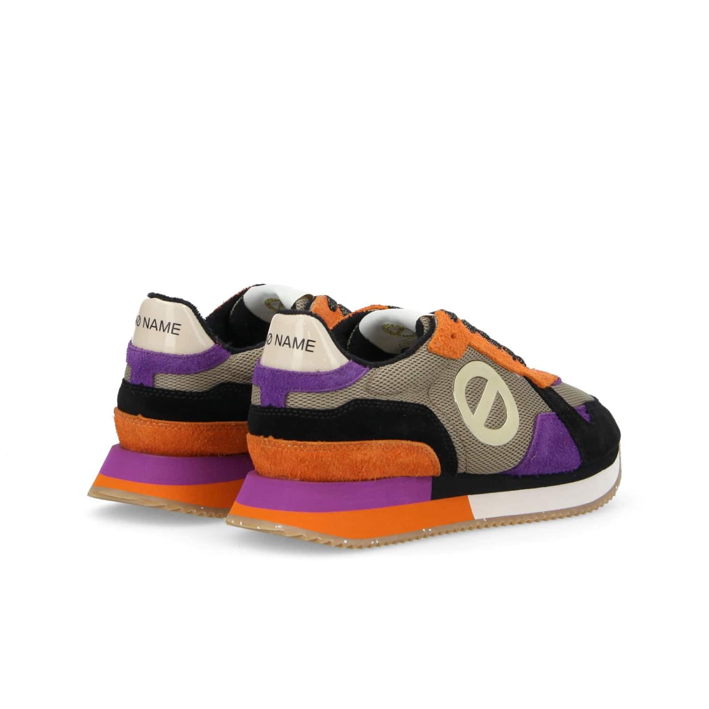 MIA NEW JOGGER W - SUEDE/H.SD/MESH - BLACK/TAUPE/PURPLE/ORANGE